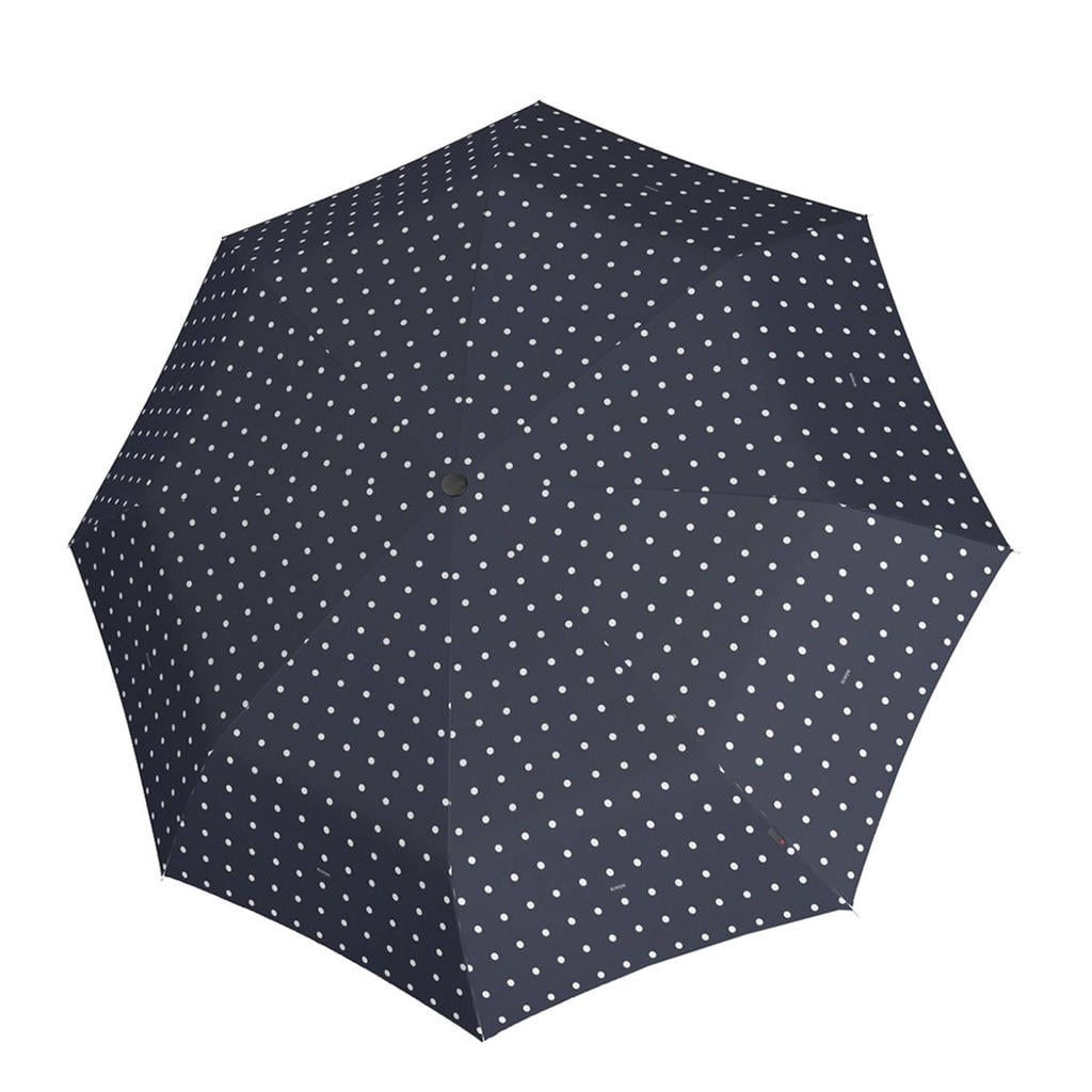 Knirps paraplu T.200 Medium Duomatic met stippen donkerblauw
