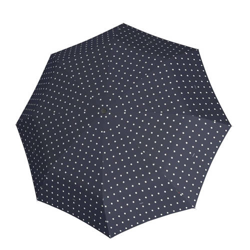 Knirps paraplu T.200 Medium Duomatic met stippen donkerblauw afbeelding