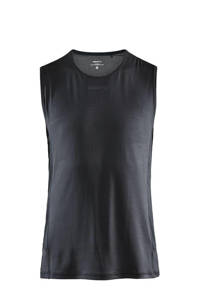 Zwarte heren Craft sport T-shirt Essence van polyester met ronde hals
