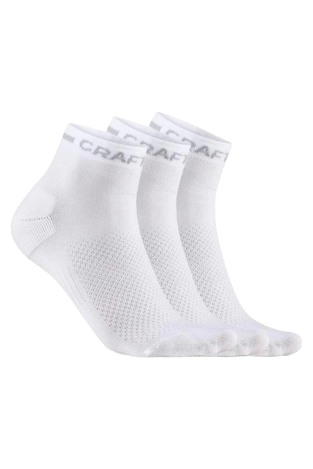 Craft Core Dry Mid sportsokken - wit (set van 3)