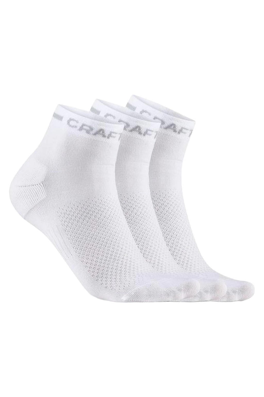 Craft Core Dry Mid sportsokken - wit (set van 3)