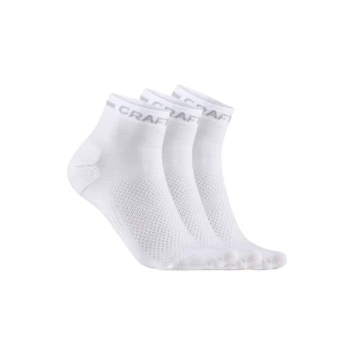 Wehkamp Craft Core Dry Mid sportsokken - set van 3 wit aanbieding