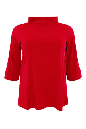 top van travelstof DOLCE rood