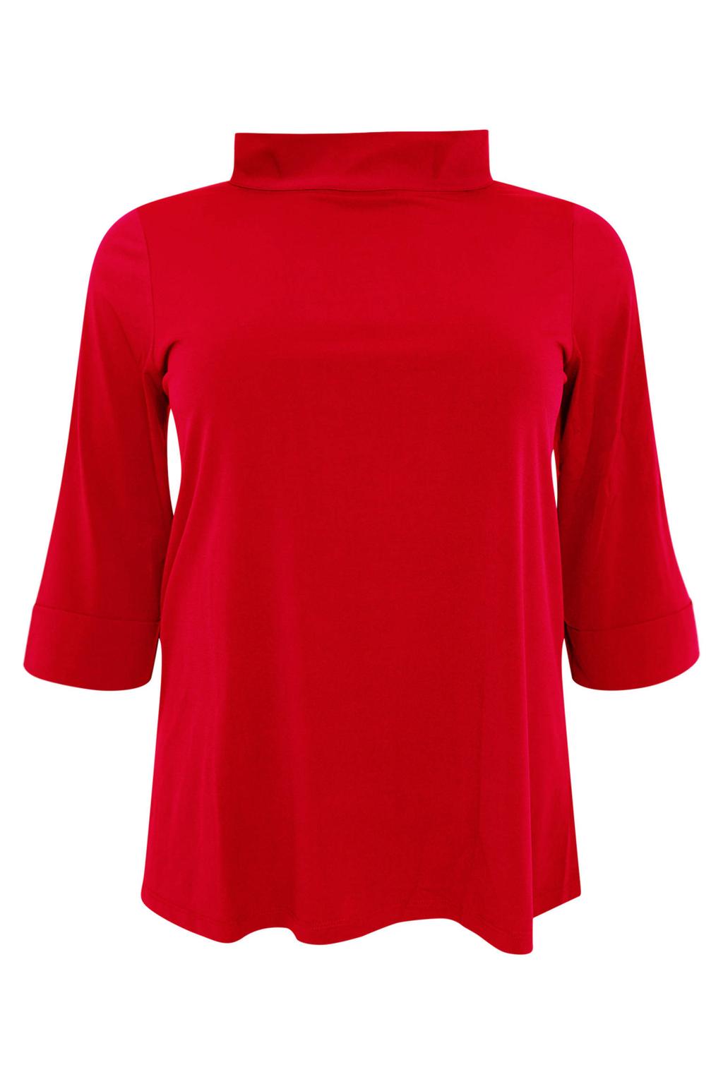 YOEK top van travelstof DOLCE rood