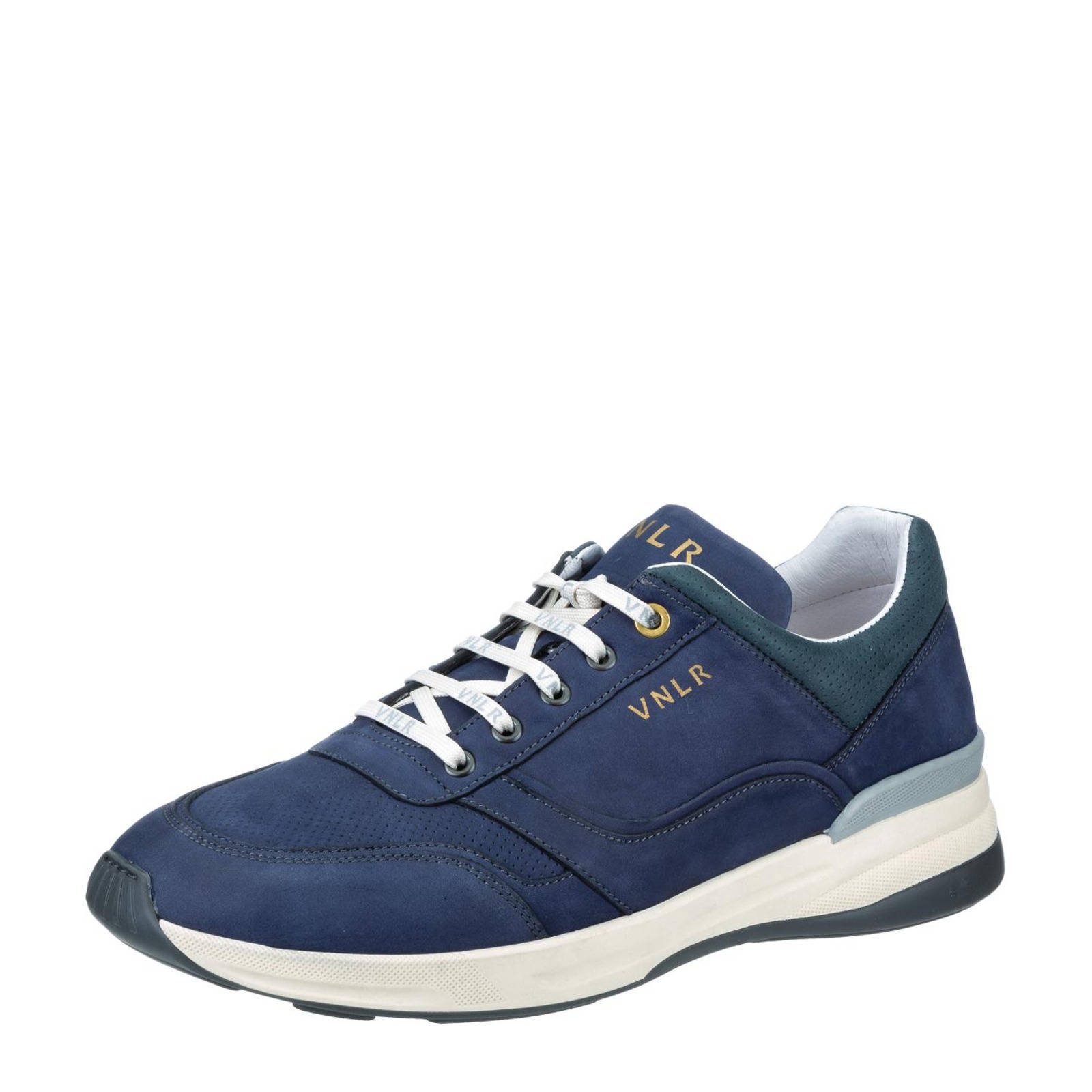 Van Lier Ferro nubuck sneakers blauw | wehkamp