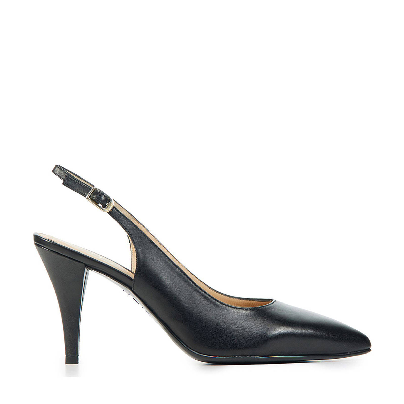 Unisa Temi Led leren slingback pumps zwart | wehkamp