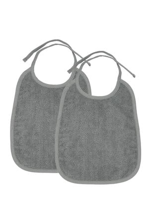 basic badstof slab - grijs (set van 2)