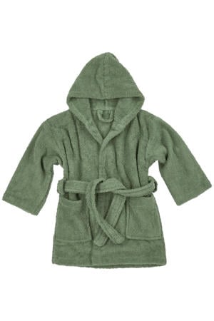 basic badstof badjas forest green