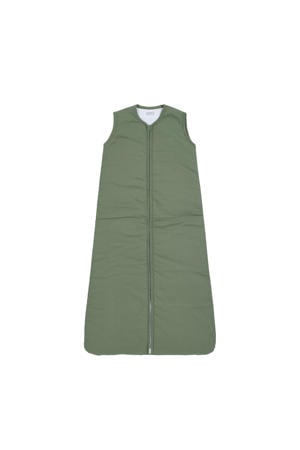 gevoerde baby slaapzak uni forest green