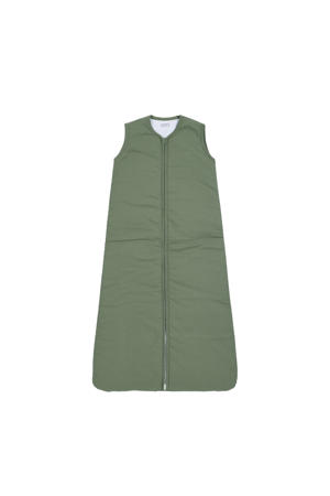 gevoerde baby slaapzak uni forest green