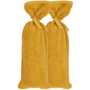 basic badstof kruikenzak - honey gold (set van 2)