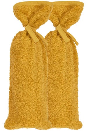 basic badstof kruikenzak - honey gold (set van 2)
