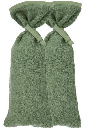 basic badstof kruikenzak - forest green (set van 2)