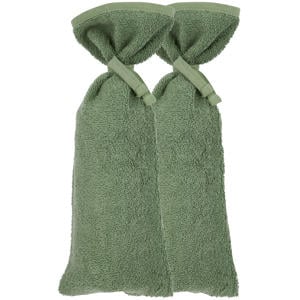 basic badstof kruikenzak - forest green (set van 2)