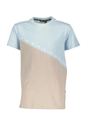 T-shirt lichtblauw/beige