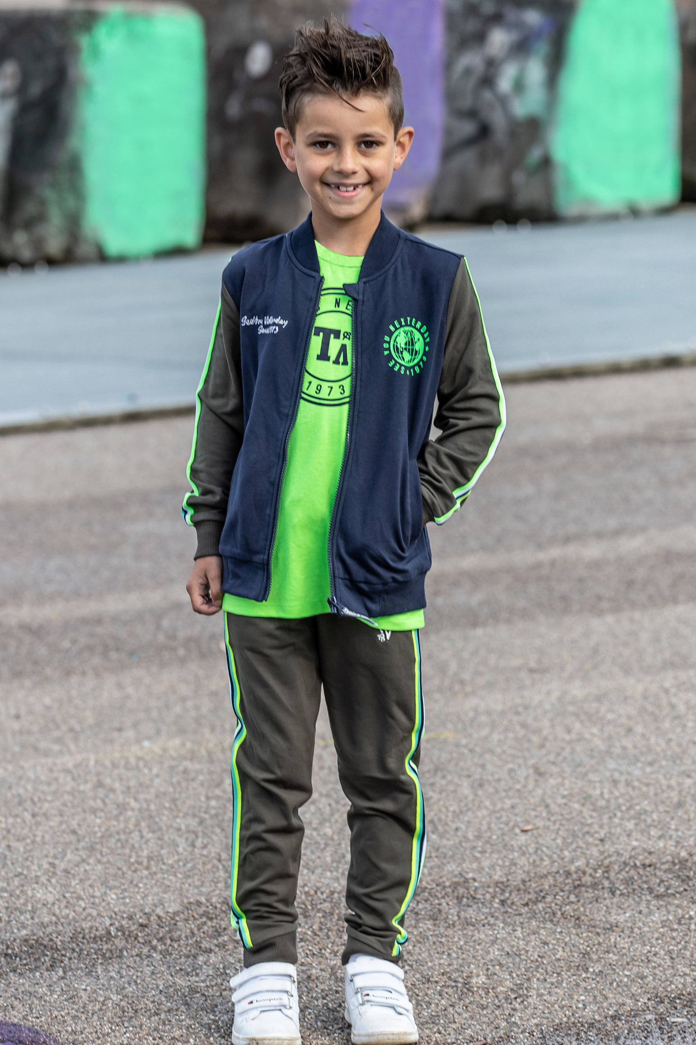 Groene Heren Joggingbroek met Zakken - Black-Leo.nl