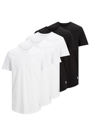 T-shirt (set van 5) JJENOA white/black