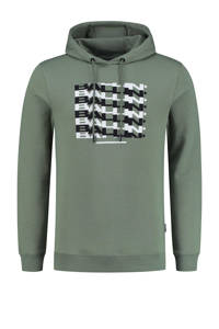 Ballin hoodie met logo army green