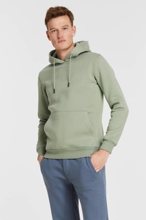 hoodie met backprint army green