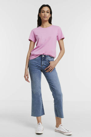 cropped flared jeans blauw