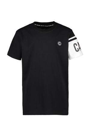 T-shirt Tysar met logo zwart/wit