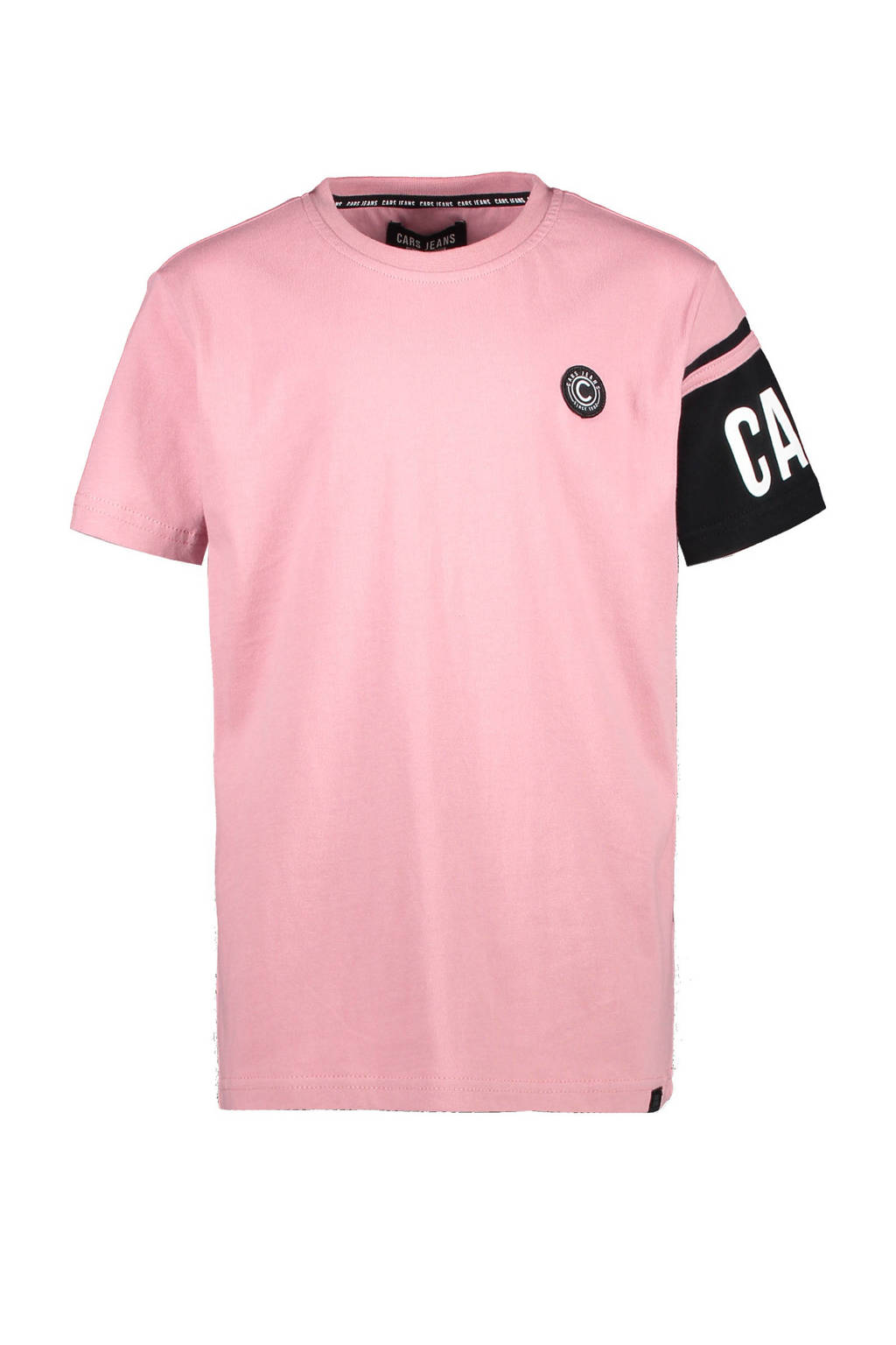 Cars T-shirt Tysar met logo roze/zwart