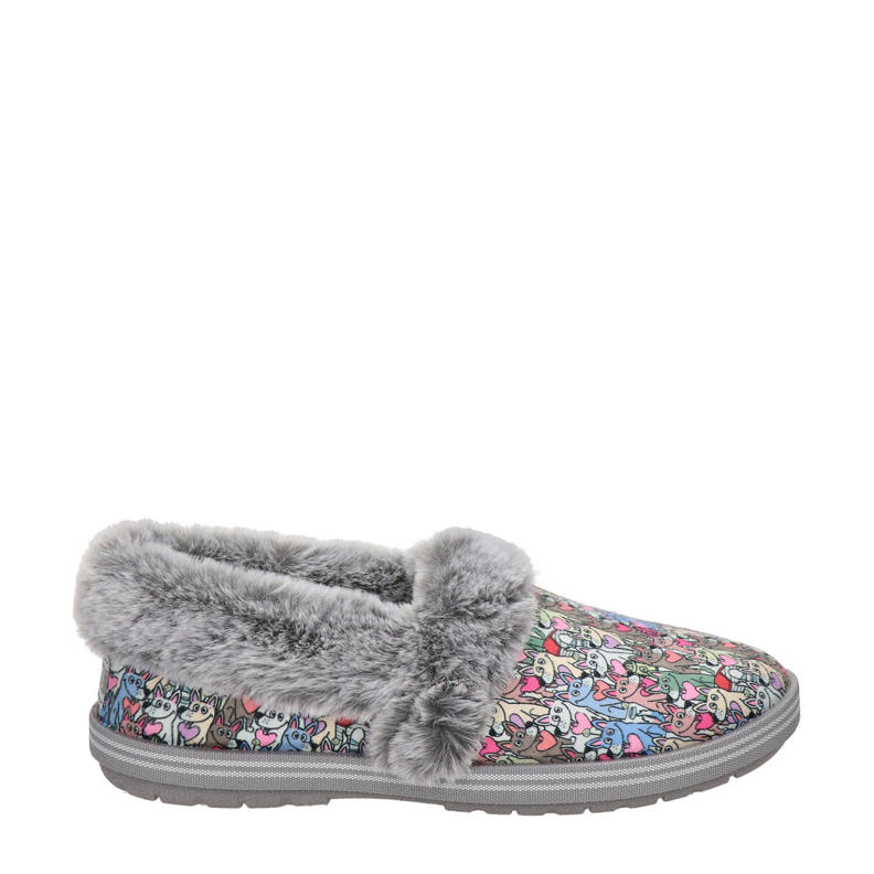 Bobs from Skechers pantoffels met all over print grijs | wehkamp