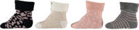 Apollo sokken - set van 4 multi, Grijs/zwart/roze