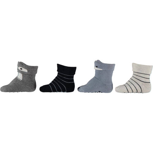 Apollo sokken met print - set van 4 blauw afbeelding