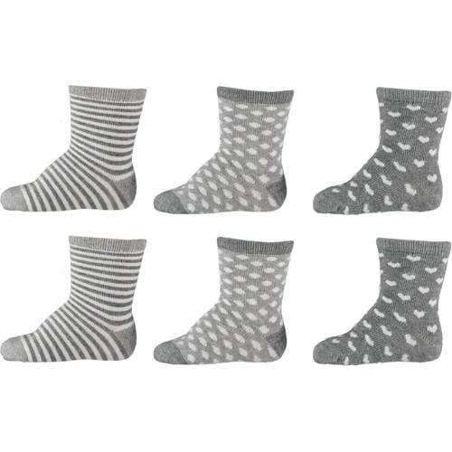 Apollo sokken - set van 6 grijs/wit afbeelding