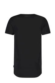thumbnail: Zwarte heren Purewhite basic T-shirt van stretchkatoen met korte mouwen en ronde hals