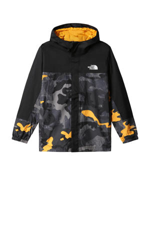 softshell jas zomer met camouflageprint zwart/grijs/geel