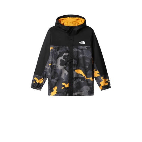 The North Face softshell jas zomer met camouflageprint zwart/grijs/geel