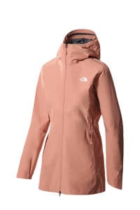 Roze dames The North Face outdoor jas Hikesteller van polyester met logo dessin, lange mouwen, capuchon en 2-way rits