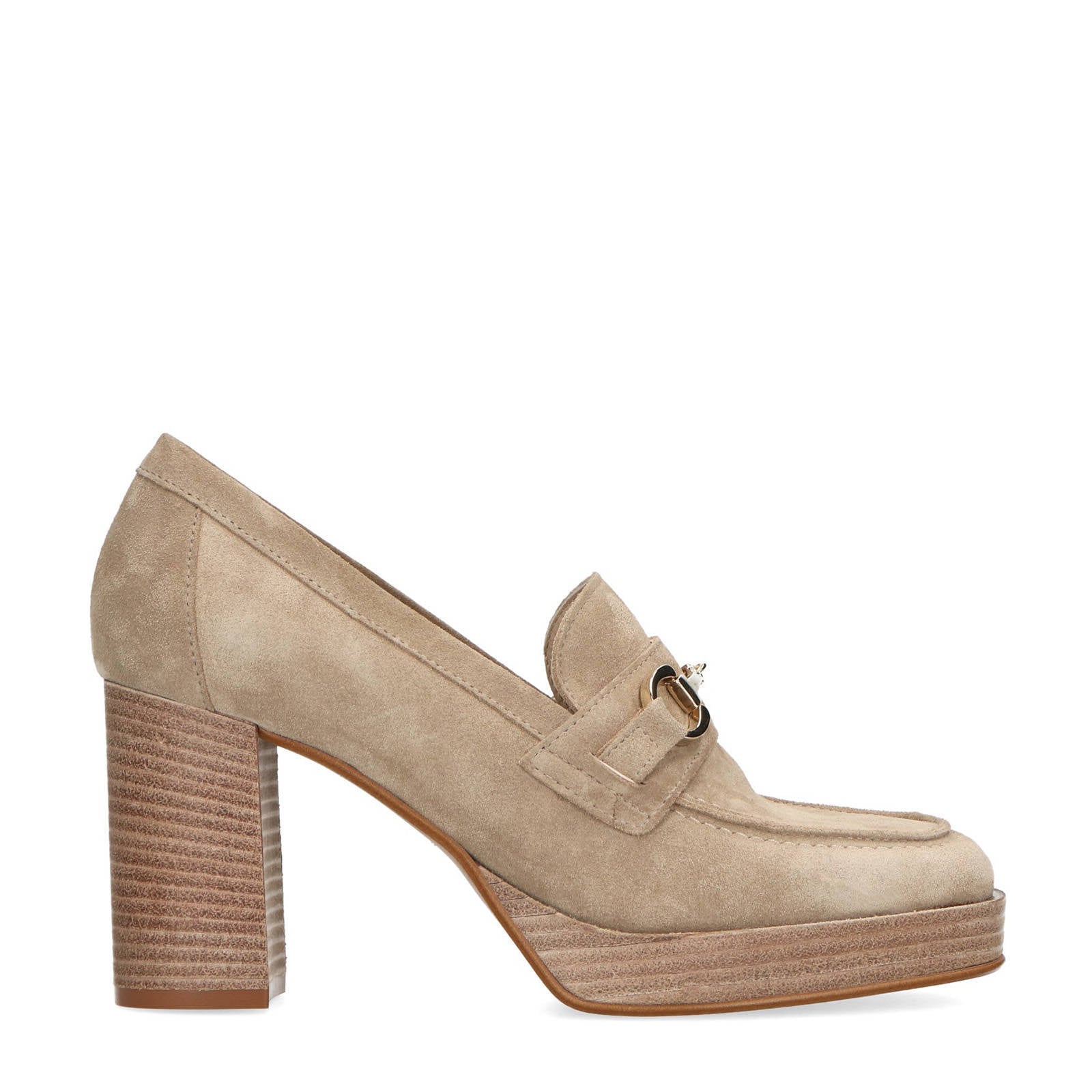 Manfield suède pumps beige | wehkamp
