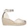 Manfield leren espadrilles goud