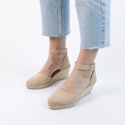 thumbnail: Manfield suède espadrilles beige