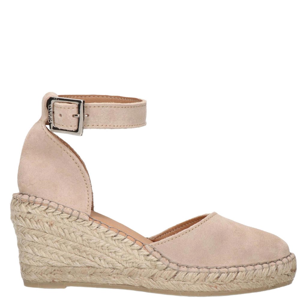 Beige dames Manfield suède espadrilles