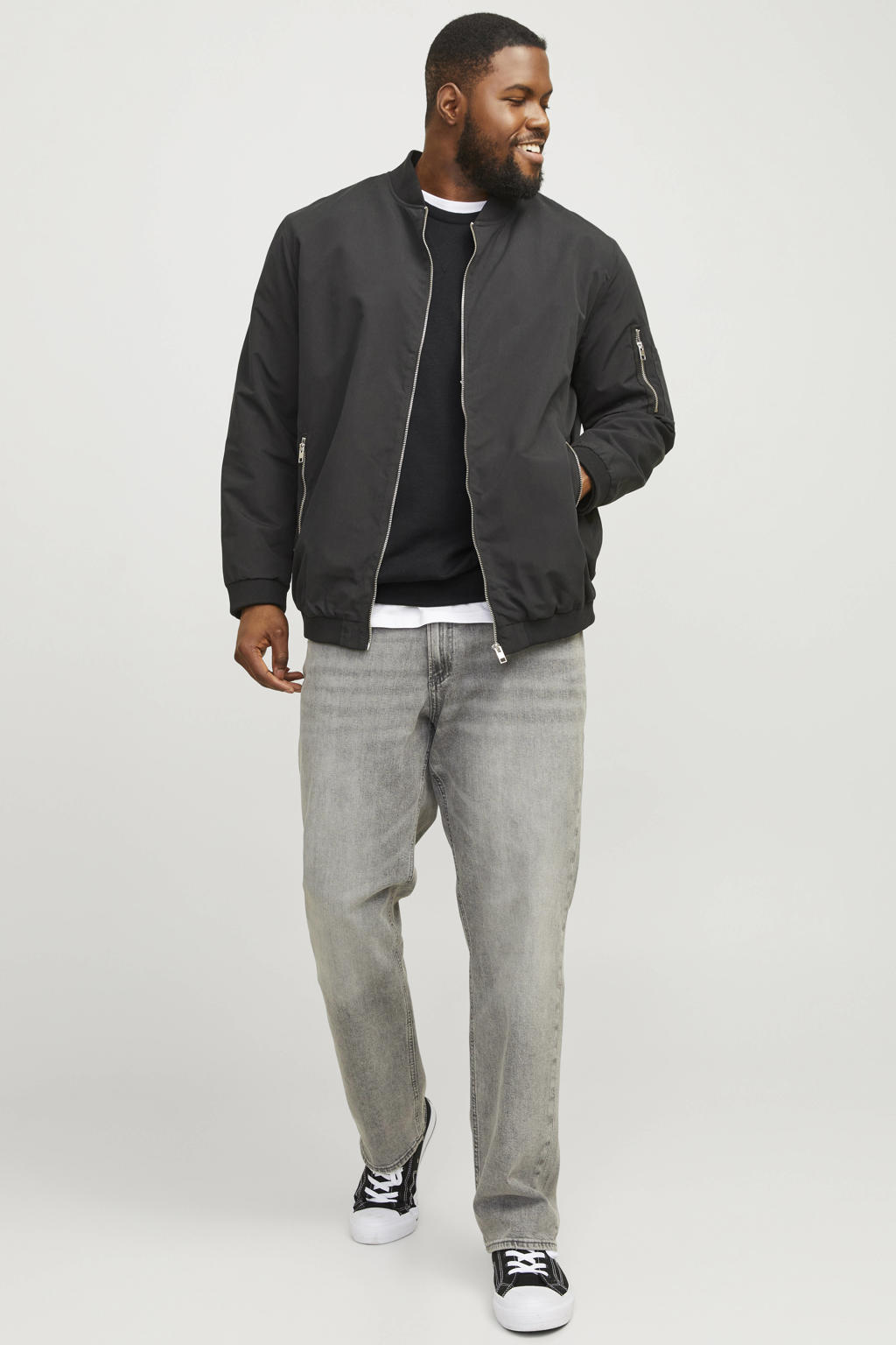 JACK & JONES PLUS SIZE sweater Plus Size zwart