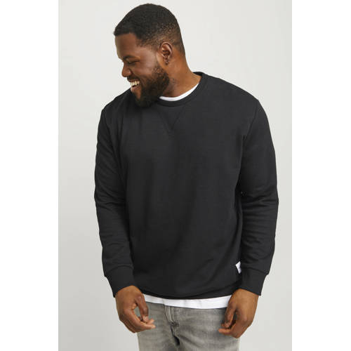 JACK & JONES PLUS SIZE sweater JJEBASIC Plus Size black afbeelding