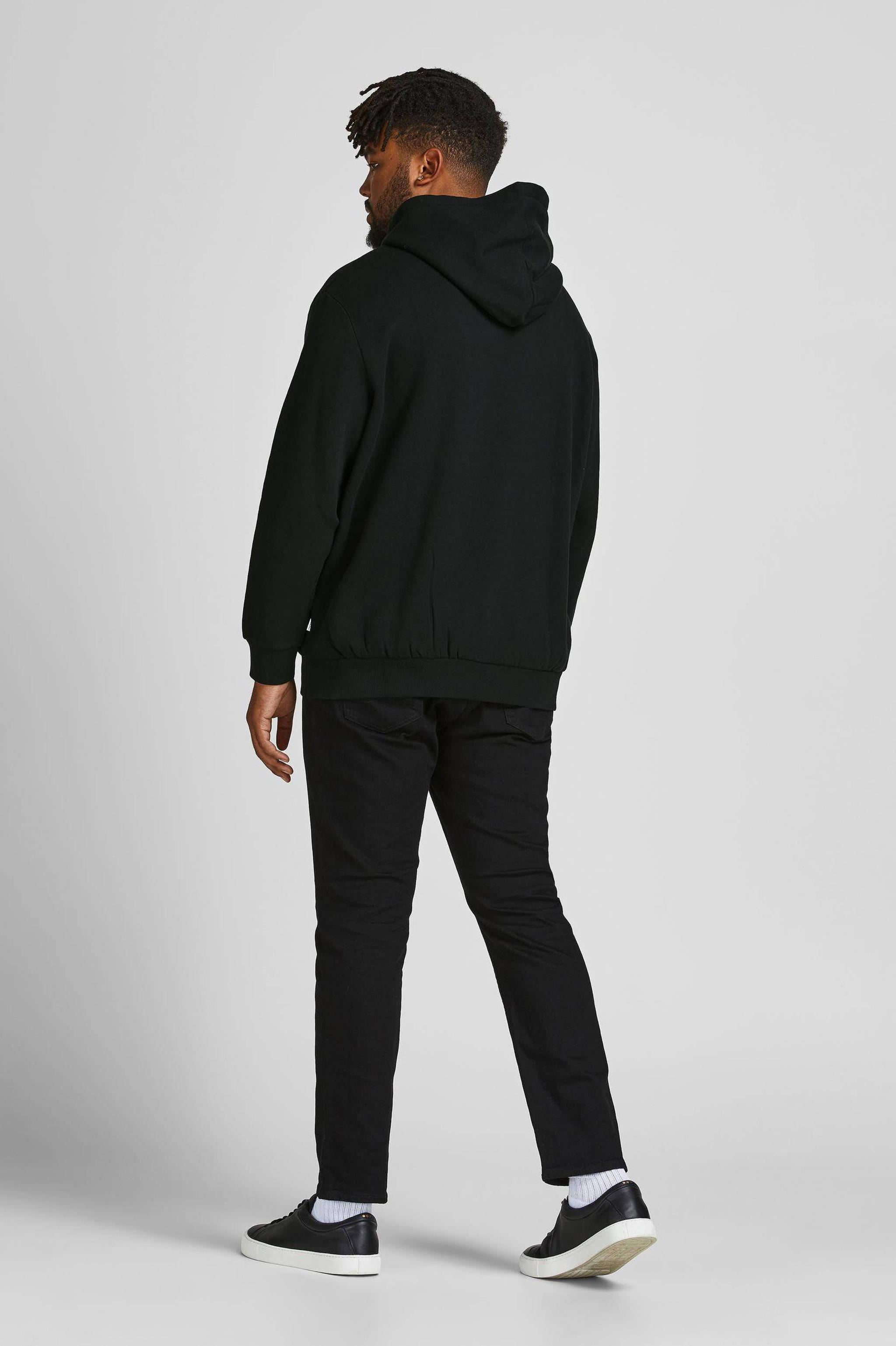 Sweat à Capuche Jack & Jones JJECORP - Noir Avec Logo - Coupe Moderne Homme - Taille 6XL