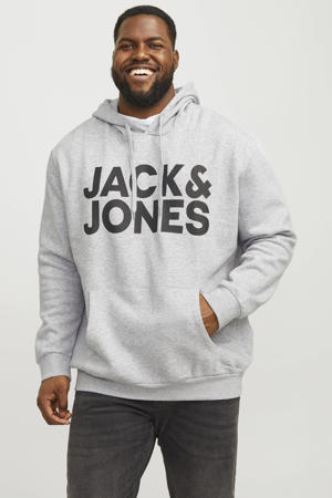hoodie Plus Size grijs melange