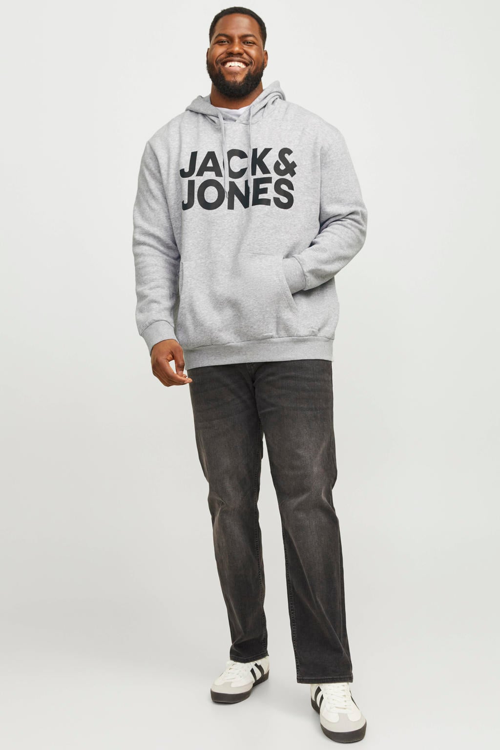 JACK & JONES PLUS SIZE hoodie Plus Size grijs melange