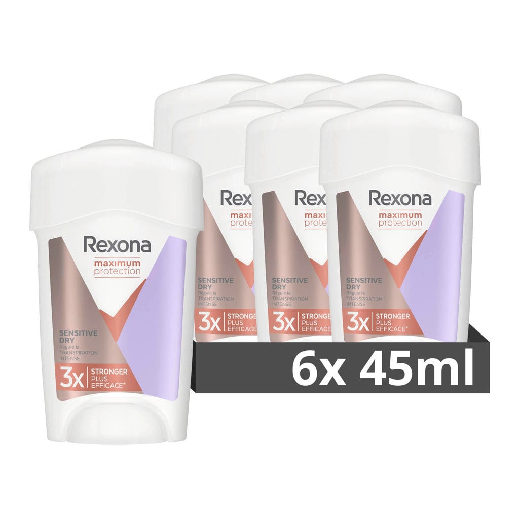 Rexona Women Maximum Protection Sensitive Dry anti-transpirant deodorant stick - 6 x 45 ml