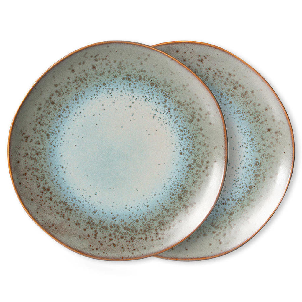 HKLIVING dinerbord 70s (Ø29 cm) (set van 2)