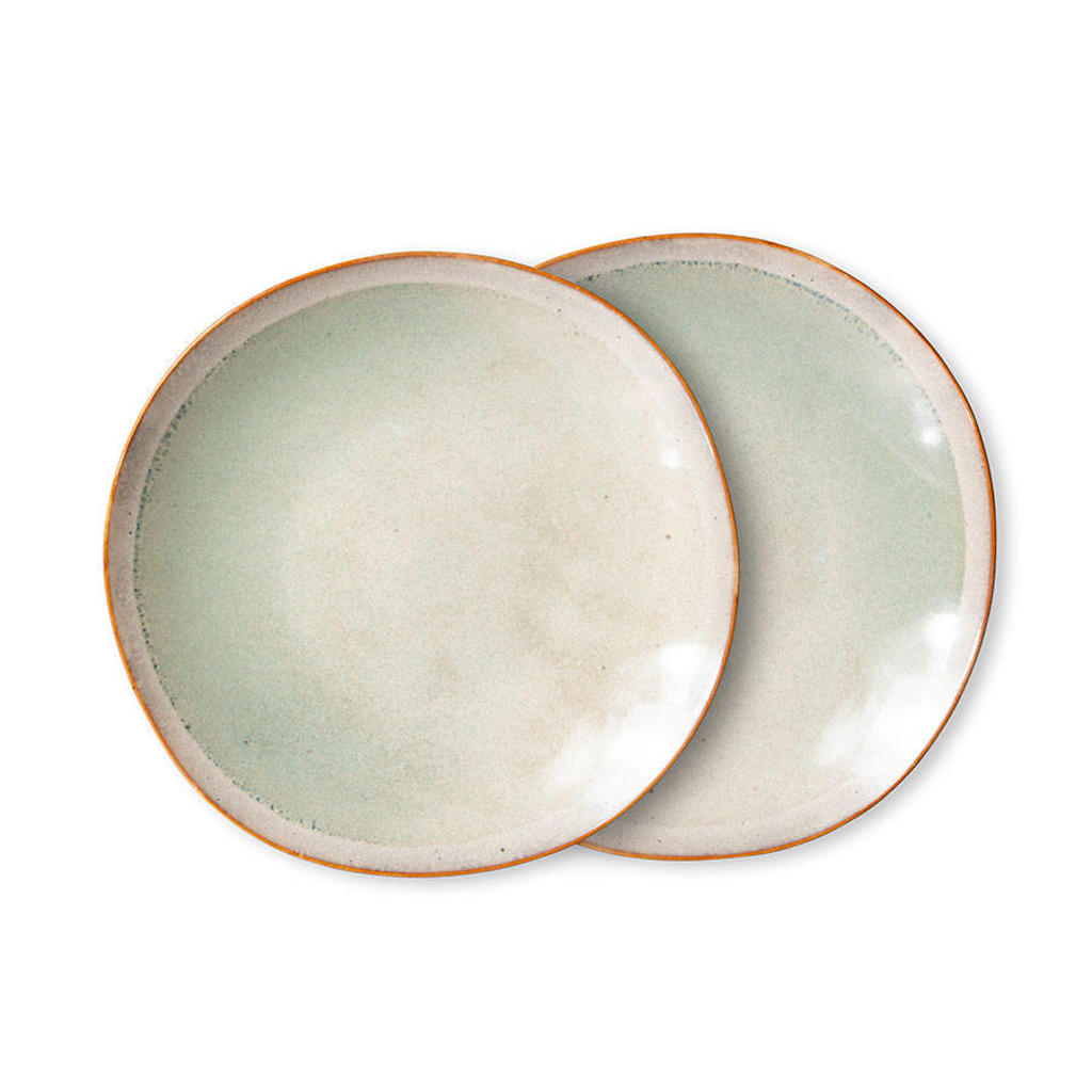 HKLIVING ontbijtbord 70s (Ø22 cm) (set van 2)