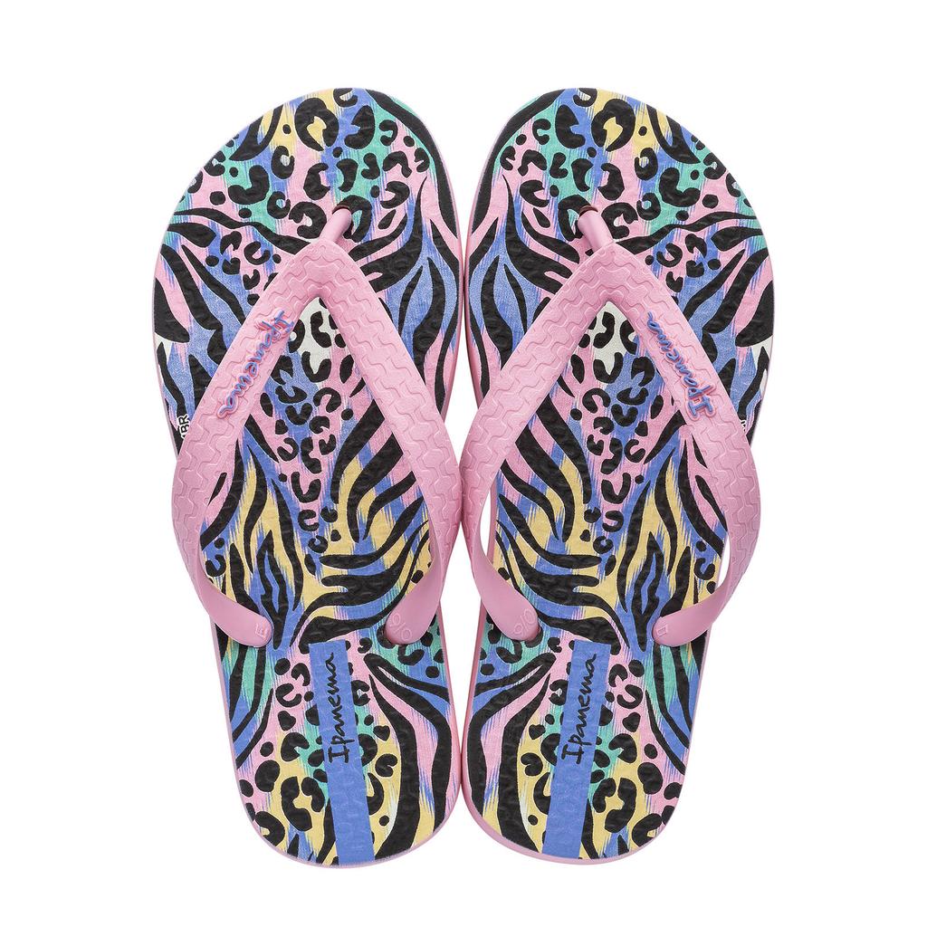 Roze, wit en multikleurige meisjes Ipanema Temas teenslippers van rubber