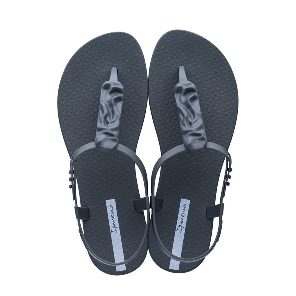 Donkerblauwe dames Ipanema Class Shape sandalen van duurzaam gerecycled materiaal met drukknoop