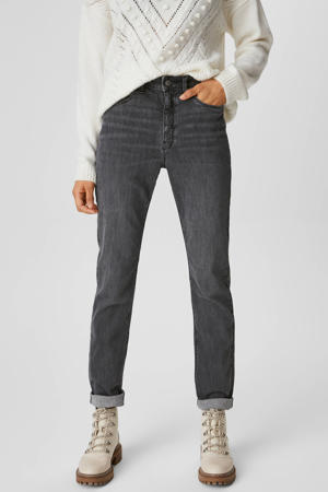 high waist slim fit jeans grijs