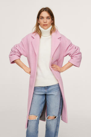 coat met textuur roze
